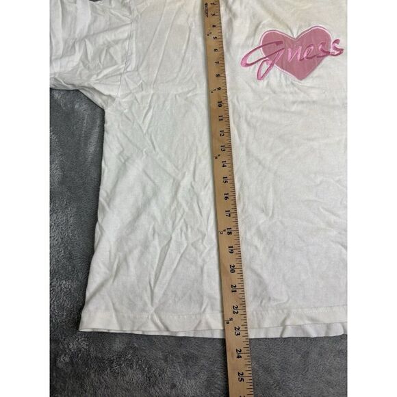 Vintage 90s Guess Jeans Short Sleeve T Shirt Women's Size XL White - Picture 12 of 12